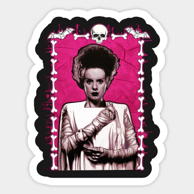 bride of frankenstein Sticker by sevencrow